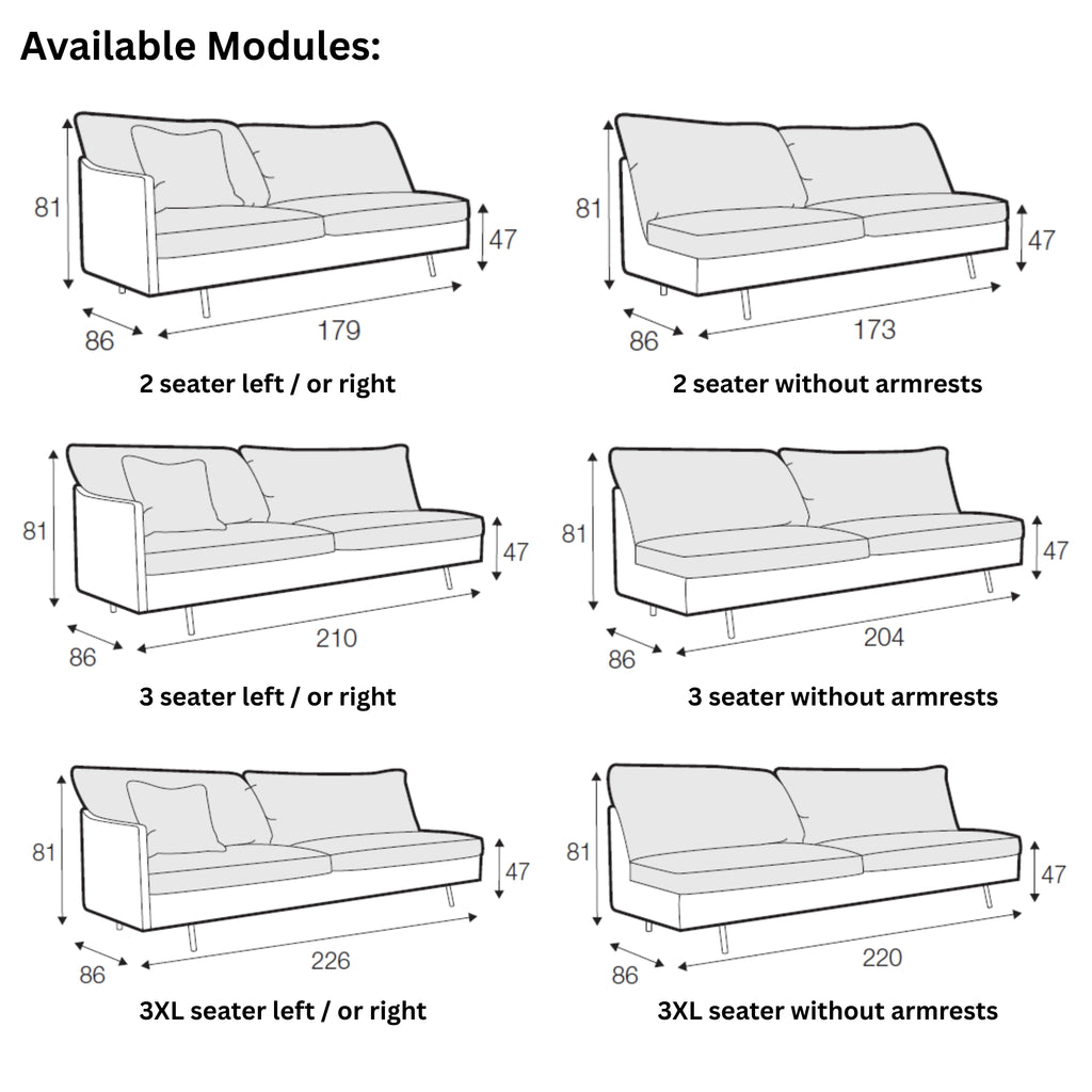 JULIA Sofa Modules - Sits | Milola