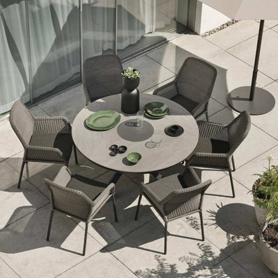 KENORA - Round Outdoor Dining Table - Ceramic Top - Brafab | Milola