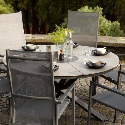 KENORA - Round Outdoor Dining Table - Ceramic Top - Brafab | Milola