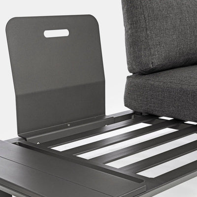 KONNOR Outdoor Corner Sofa Set in Charcoal - Bizzotto | Milola