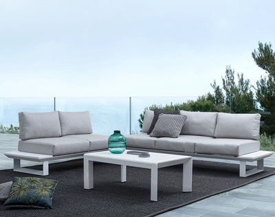 KONNOR Outdoor Corner Sofa Set in White - Bizzotto | Milola