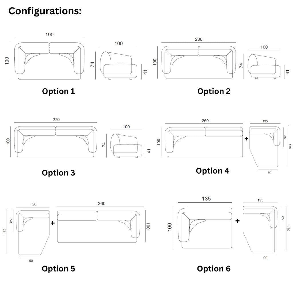 KAMARI Modular Sofa Configuration - Twils | Milola