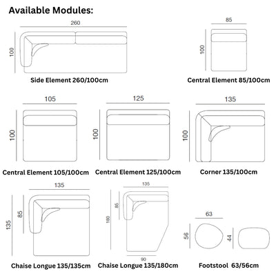 KAMARI Modular Sofa Modules - Twils | Milola