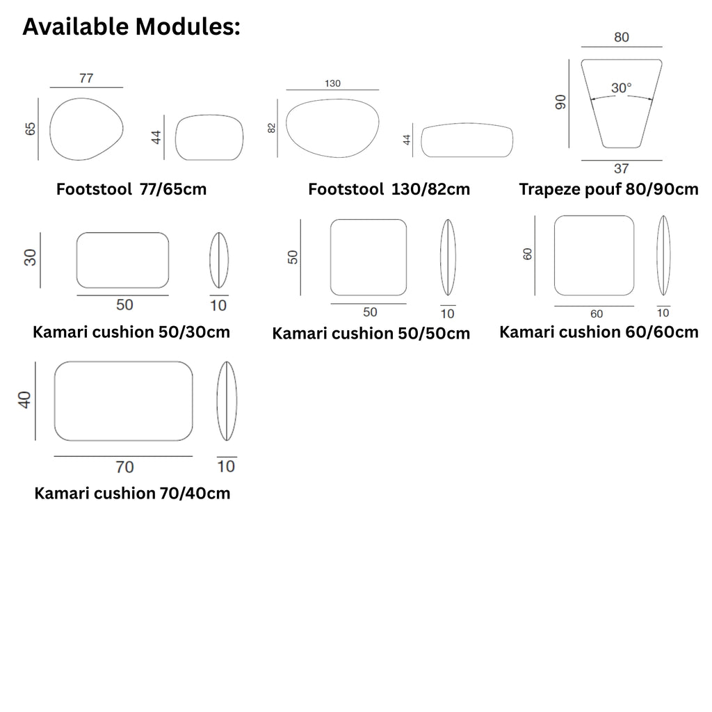 KAMARI Modular Sofa Modules - Twils | Milola