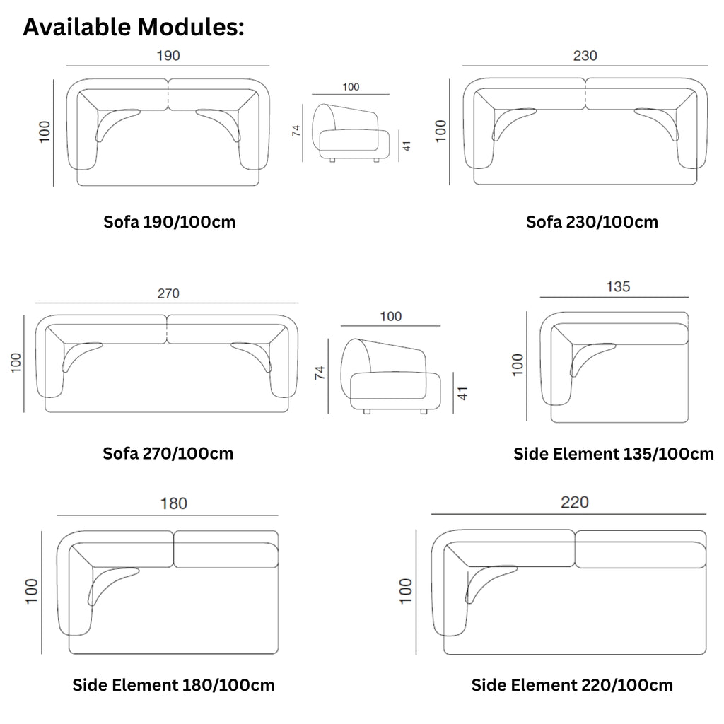 KAMARI Modular Sofa Configuration - Twils | Milola