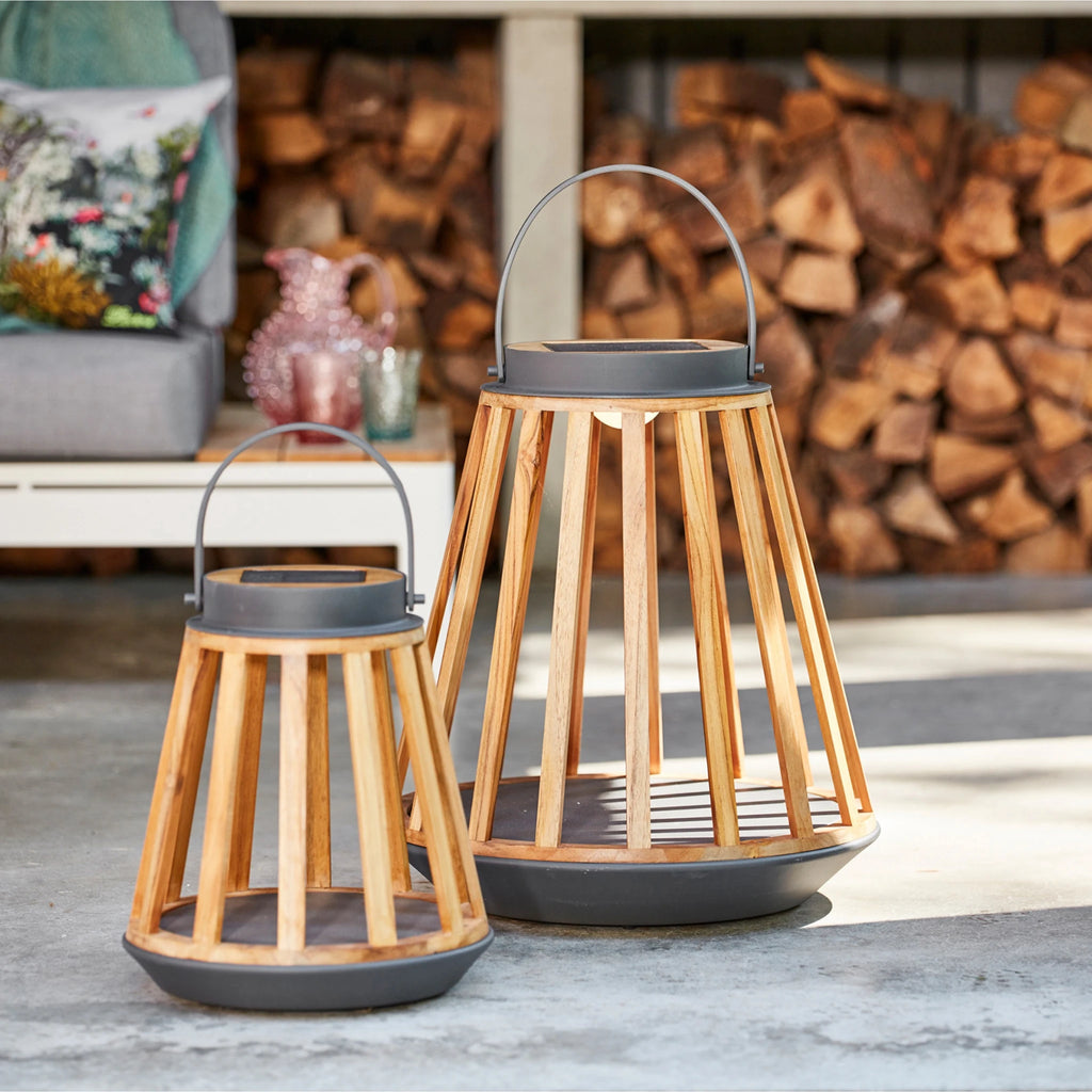 KATE - 3x Wooden Lanterns for Outdoors Garden - Suns | Milola