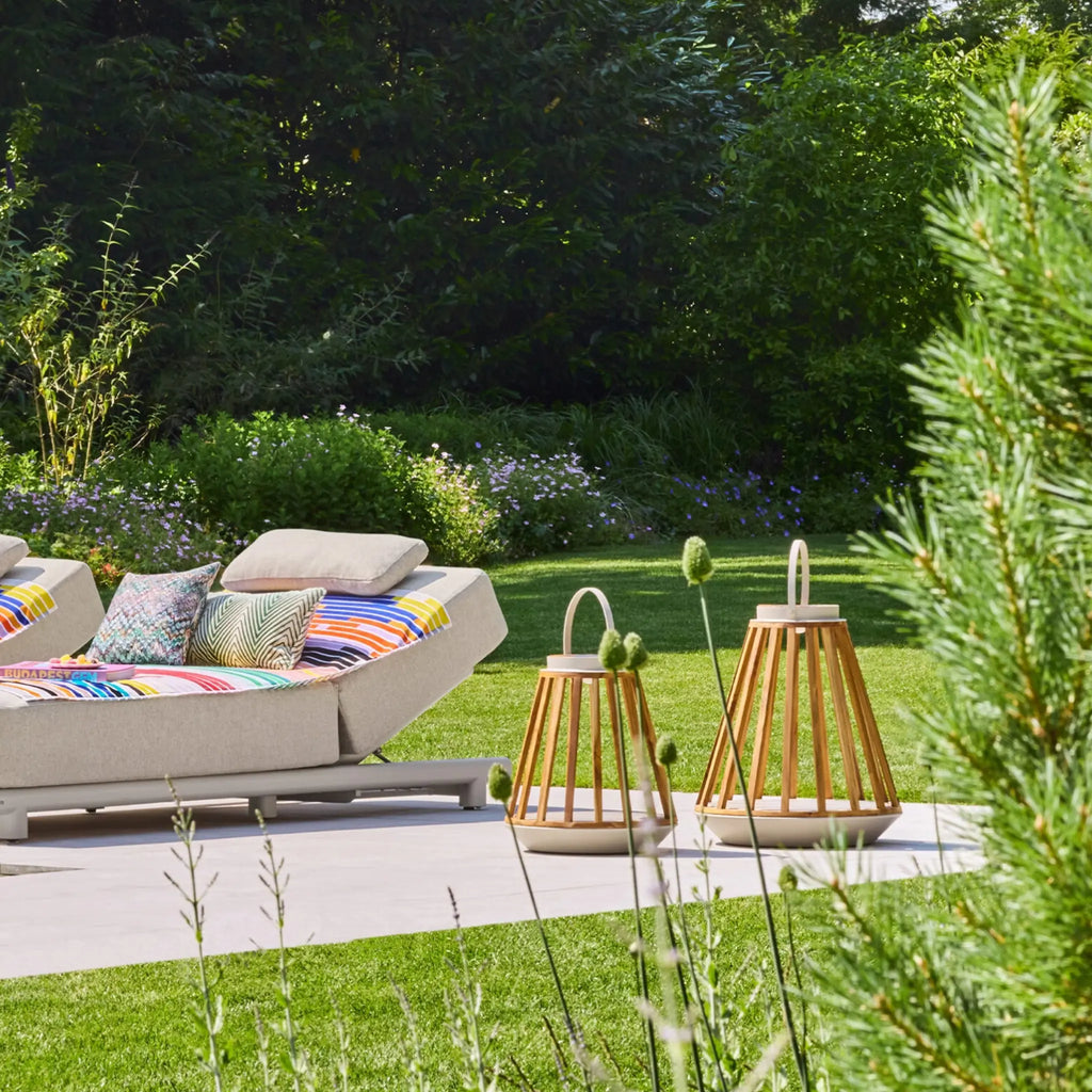 KATE - 3x Wooden Lanterns for Outdoors Garden - Suns | Milola