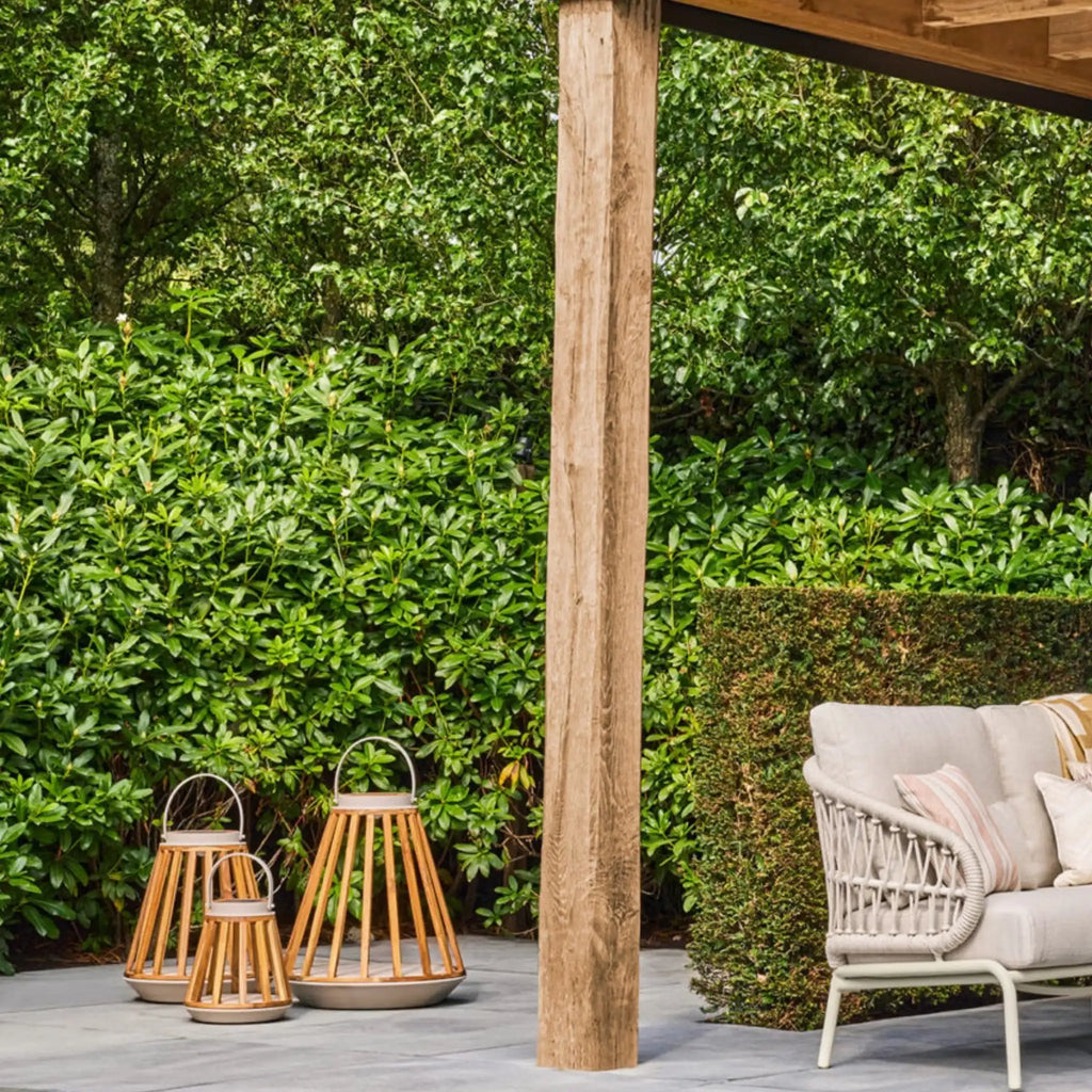 KATE - 3x Wooden Lanterns for Outdoors Garden - Suns | Milola