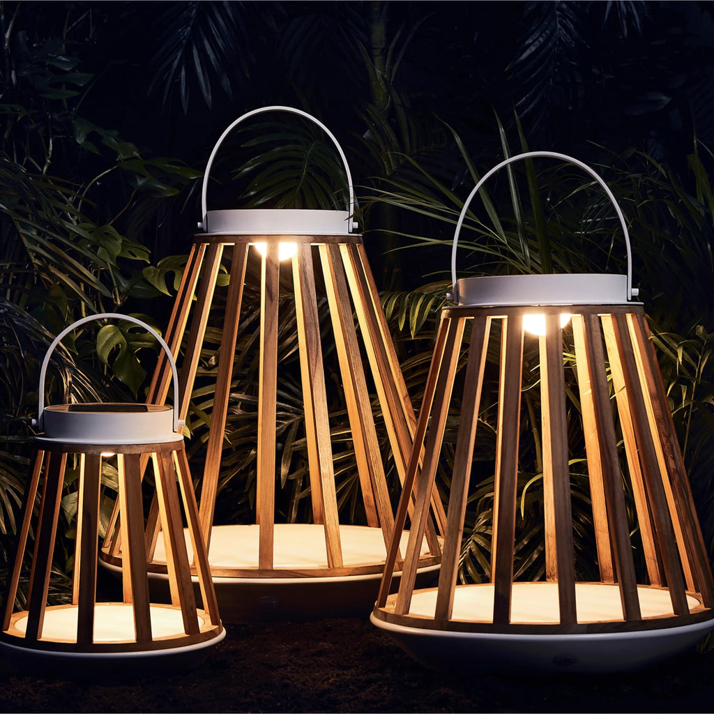 KATE - 3x Wooden Lanterns for Outdoors Garden - Suns | Milola