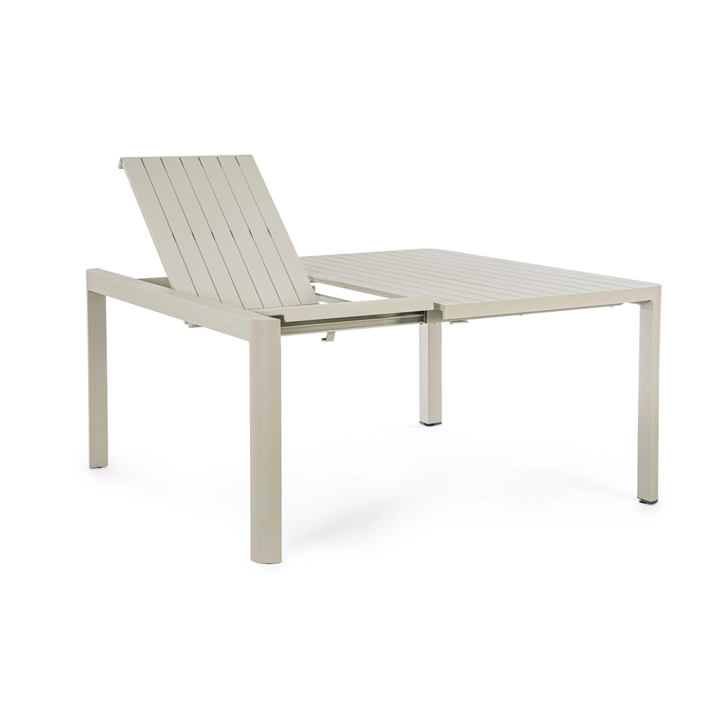 KIPLIN Square Extendable Outdoor Dining Table Set in Rastin - Bizzotto | Milola