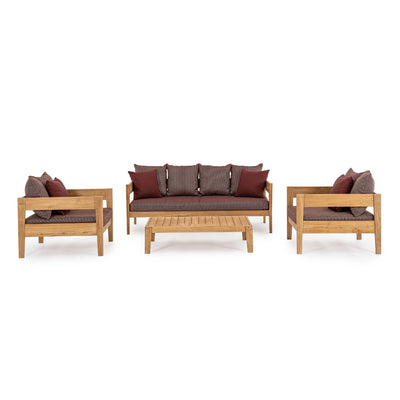 KOBO 3 Seater Outdoor Sofa Set in Wine - Bizzotto | Milola
