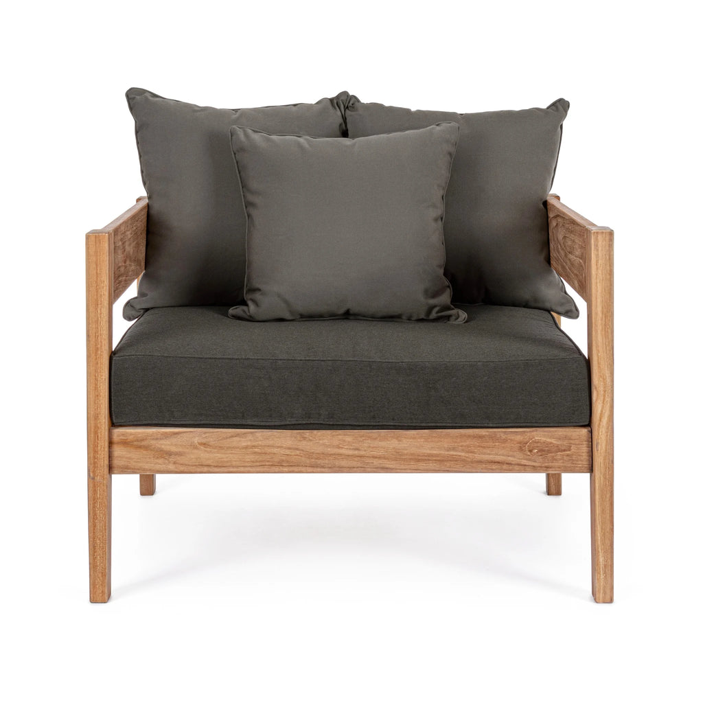 KOBO Outdoor Lounge Chair in Brown - Bizzotto | Milola