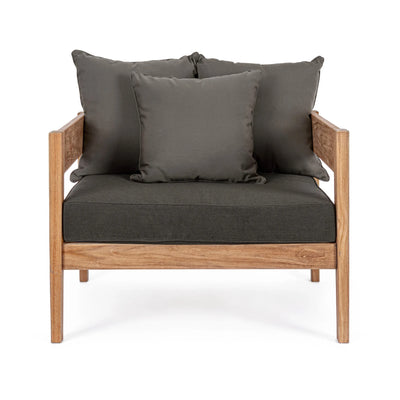 KOBO Outdoor Lounge Chair in Brown - Bizzotto | Milola