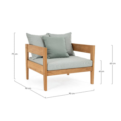 KOBO Outdoor Lounge Chair Dimensions - Bizzotto | Milola