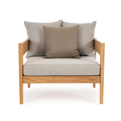 KOBO Outdoor Lounge Chair in Natural - Bizzotto | Milola