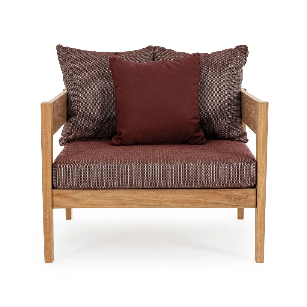 KOBO Outdoor Lounge Chair in Wine - Bizzotto | Milola