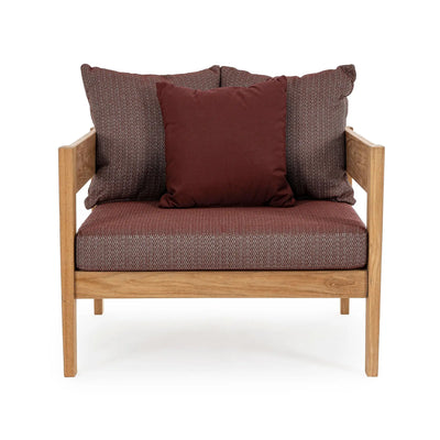 KOBO Outdoor Lounge Chair in Wine - Bizzotto | Milola