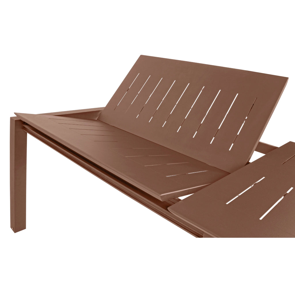KONNOR Outdoor Extendable Dining Table Set in Teracotta -Bizzotto | Milola
