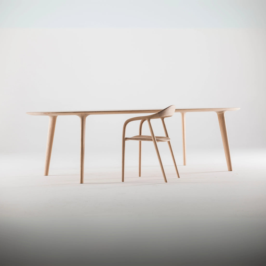 LUC Oval Dining Table in Oak Natural Soap - Artisan | Milola