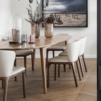 LUC Oval Dining Table in Walnut  Natural Oil - Artisan | Milola