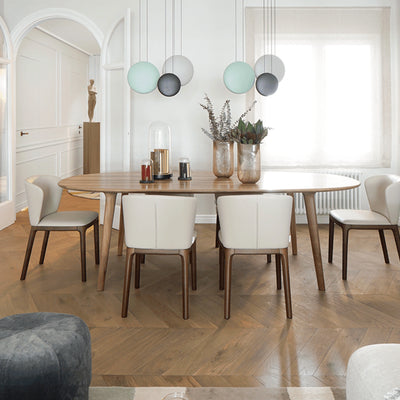 LUC Oval Dining Table in Walnut Natural Oil - Artisan | Milola