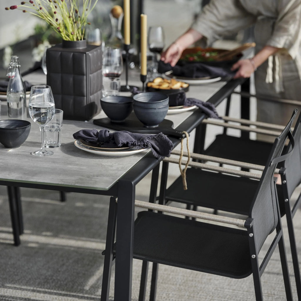 LYRA - Outdoor Dining Table - Glass & Aluminium - Brafab | Milola