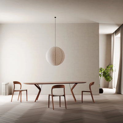 LAKRI Oval Dining Table in Walnut Natural Oil - Artisan | Milola