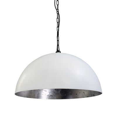 LARINO-White Ceiling Light in Silver | Milola