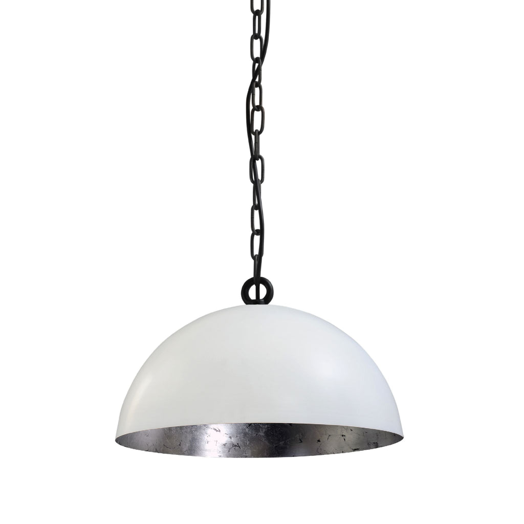 LARINO-White Ceiling Light in Silver | Milola