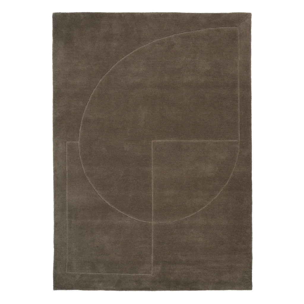 LINEAL POEM - Modern Rug in Moss - Linie Design | Milola