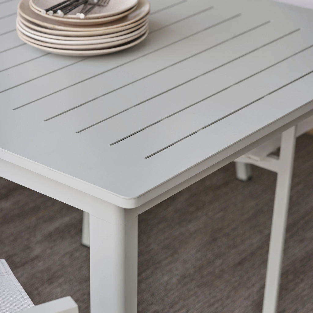 LOMMA Dining Table Set in Light Grey - BRAFAB | Milola