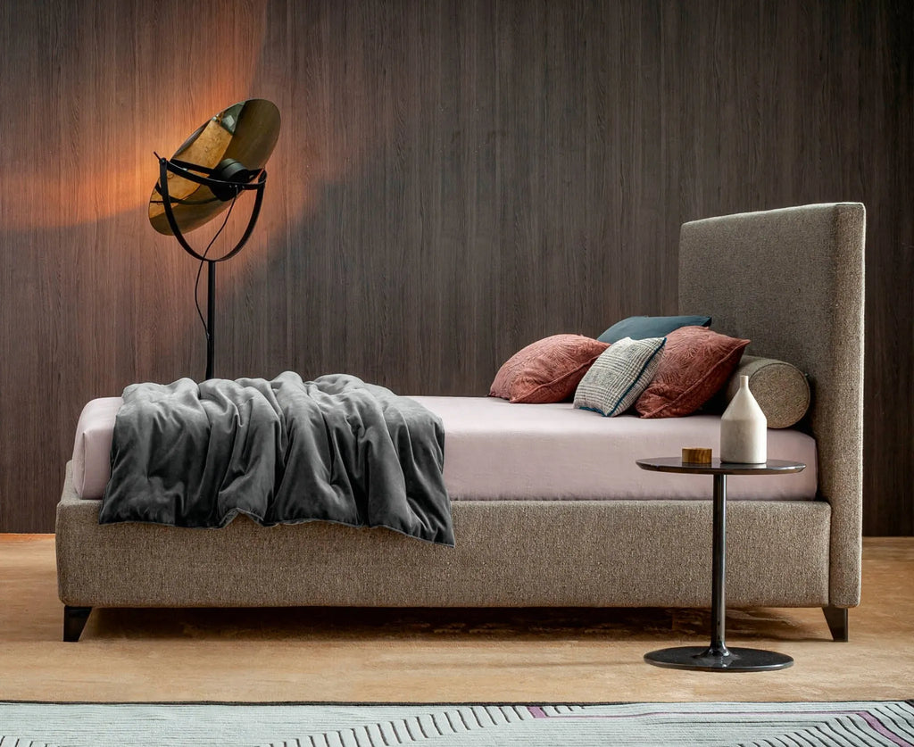 MAX ALTO H.25 Bed in Dark Beige Naxos Col 063 - Twils | Milola