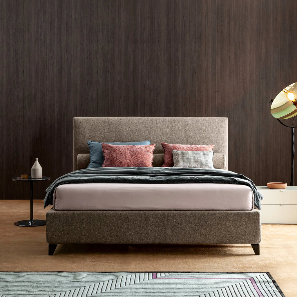 MAX ALTO H.25 Bed in Dark Beige Naxos Col 063 - Twils | Milola
