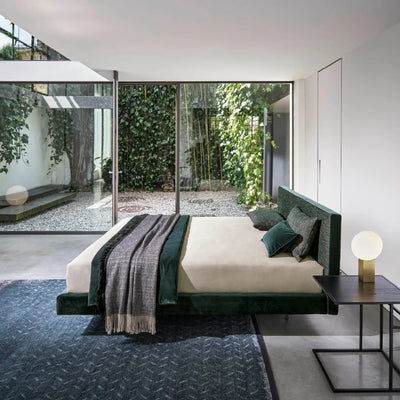 MAX H.14 A/A-Box Bed in Dark Green Velvet Col 098 - Twils | Milola