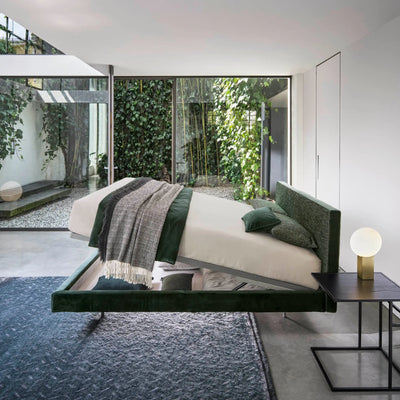 MAX H.14 A/A-Box Bed in Dark Green Velvet Col 098 - Twils | Milola