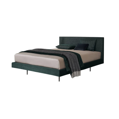 MAX H.14 A/A-Box Bed in Dark Green Velvet Col 098 - Twils | Milola