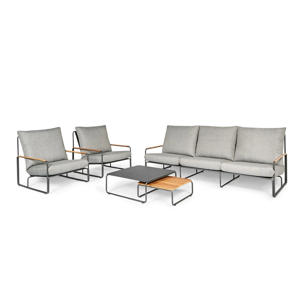 MERANO - Outdoor 3-Seater Sofa Set in Light Anthracite - Suns | Milola