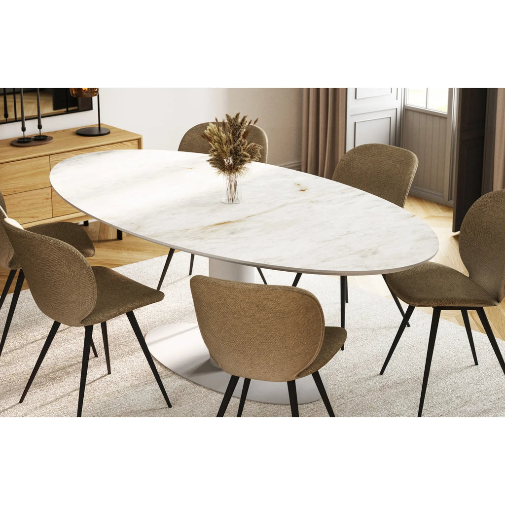 MERI Oval Ceramic Dining Table
