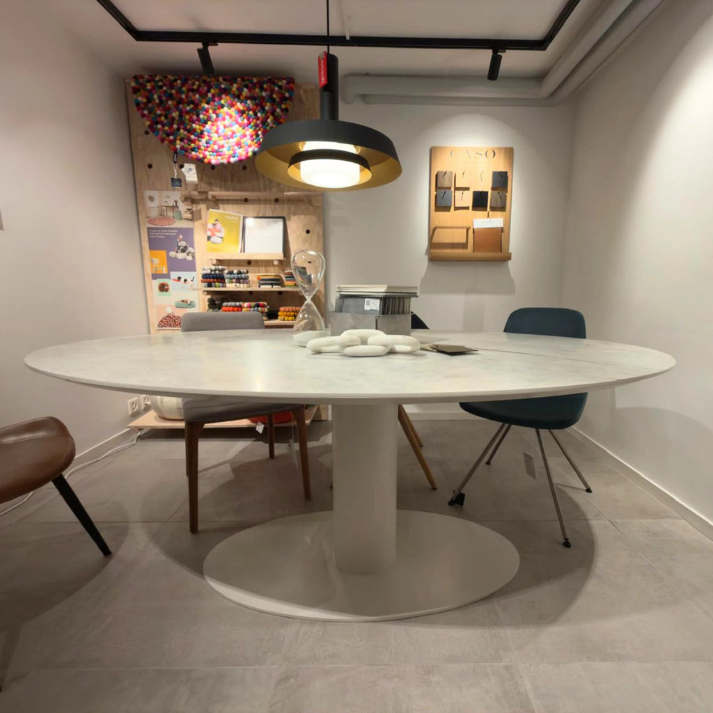MERI Oval Ceramic Dining Table 185cm (6-seater) - OUTLET