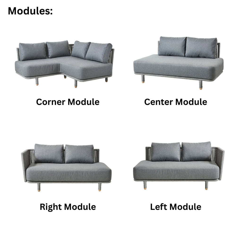 MOMENTS - Modular Outdoor Sofa with Covers - CaneLine | Milola