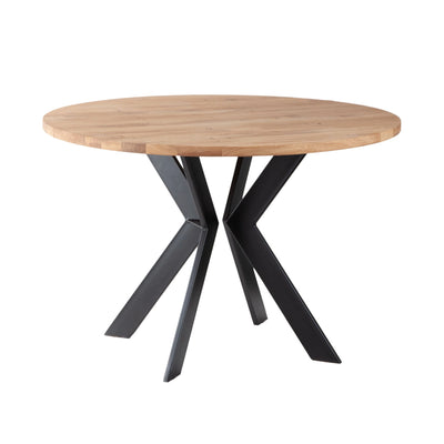 MONOGRAM STEEL Round Extendable Solid Wood/Steel Dining Table - Danish Design - Kristensen Kristensen | Milola