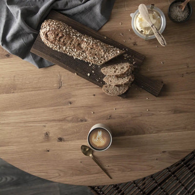 MONOGRAM STEEL Round Extendable Solid Wood/Steel Dining Table - Danish Design - Kristensen Kristensen | Milola