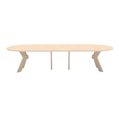 MONOGRAM STEEL Round Extendable Solid Wood/Steel Dining Table in White Oiled Oak - Danish Design - Kristensen Kristensen | Milola