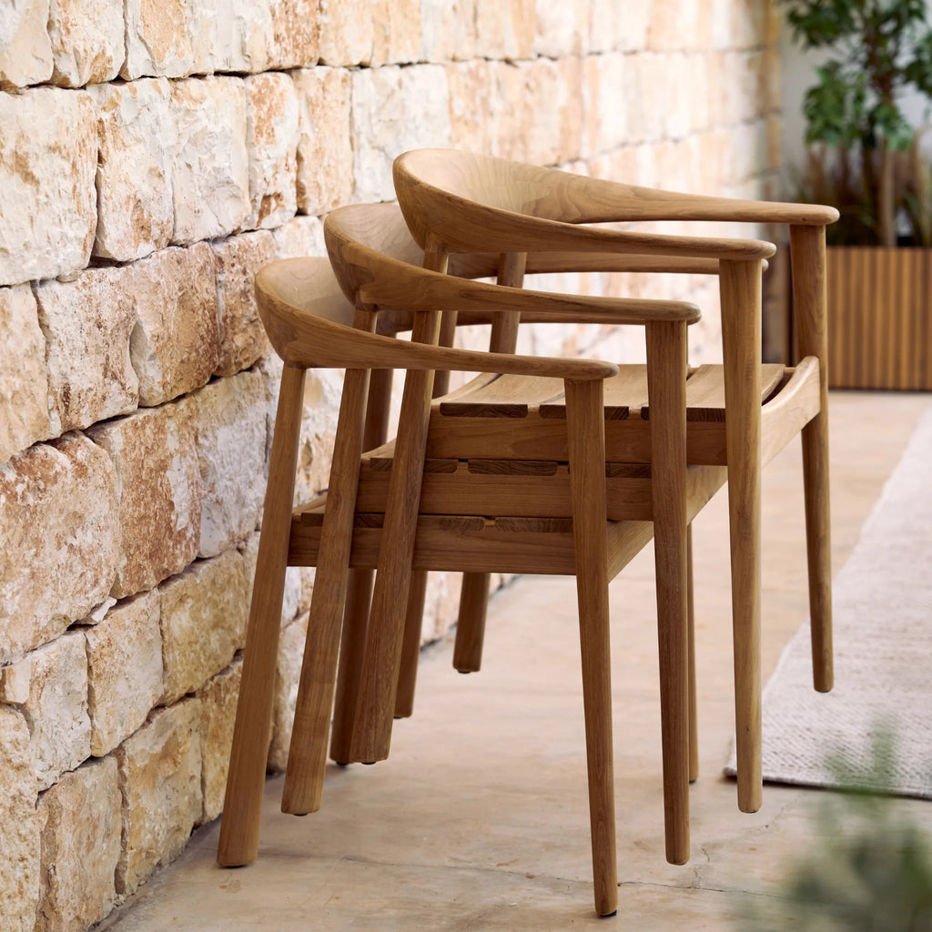 MAJESTIC Teak Outdoor Chair with Umber Brown Cushion - Cane-Line | Milola