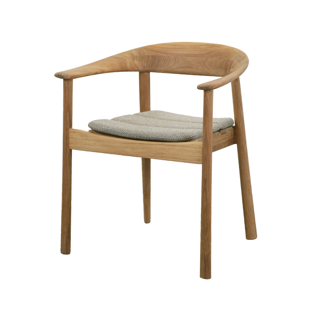 MAJESTIC Teak Outdoor Chair with Light Brown Cushion - Cane-Line | Milola