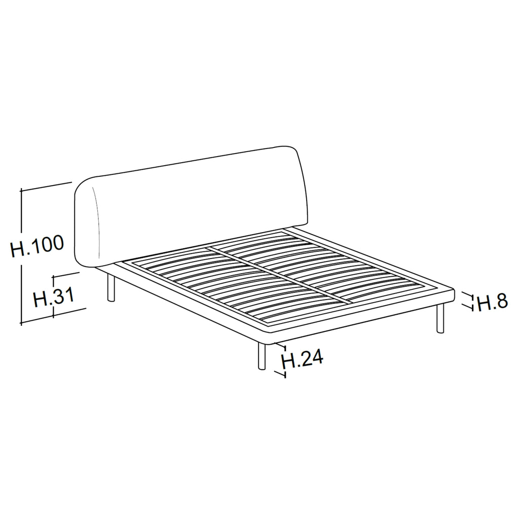 MARTY -  Upholstered Bed - Elegant Design - Bolzan | Milola