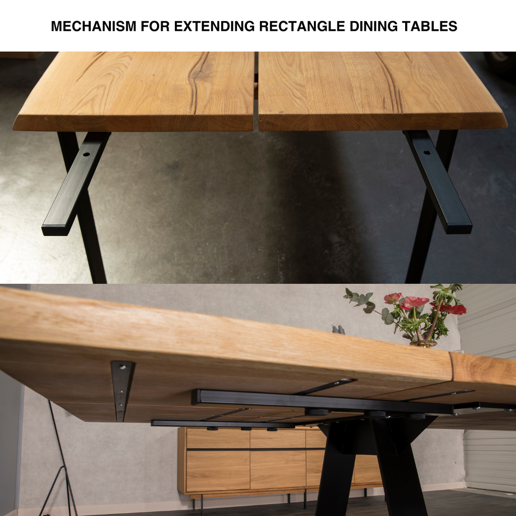 Rectangle Dining Tables Mechanism Extensions - Kristensen Kristensen | Milola