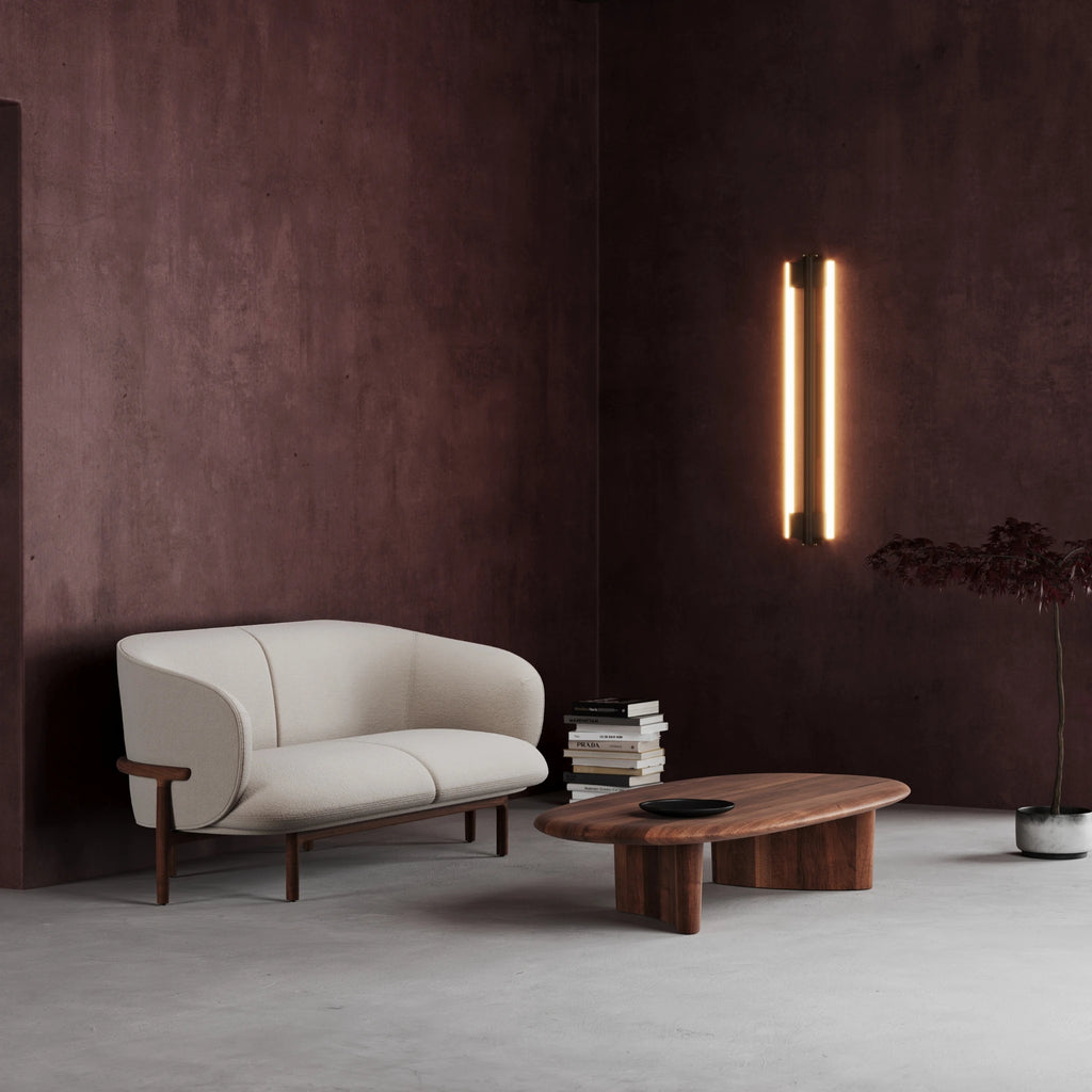 MELA Lounge Two Seater Sofa in Walnut Natural Oil - Artisan | Milola
