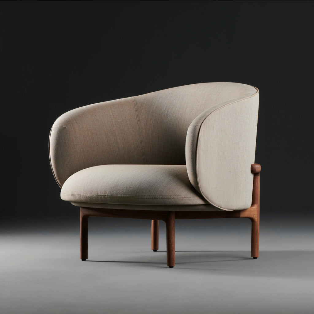 MELA Lounge Chair Trimmed in Walnut Natural Oil - Artisan | Milola