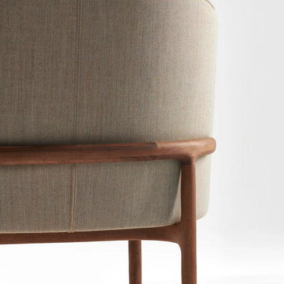 MELA Lounge Chair Trimmed in Walnut Natural Oil - Artisan | Milola